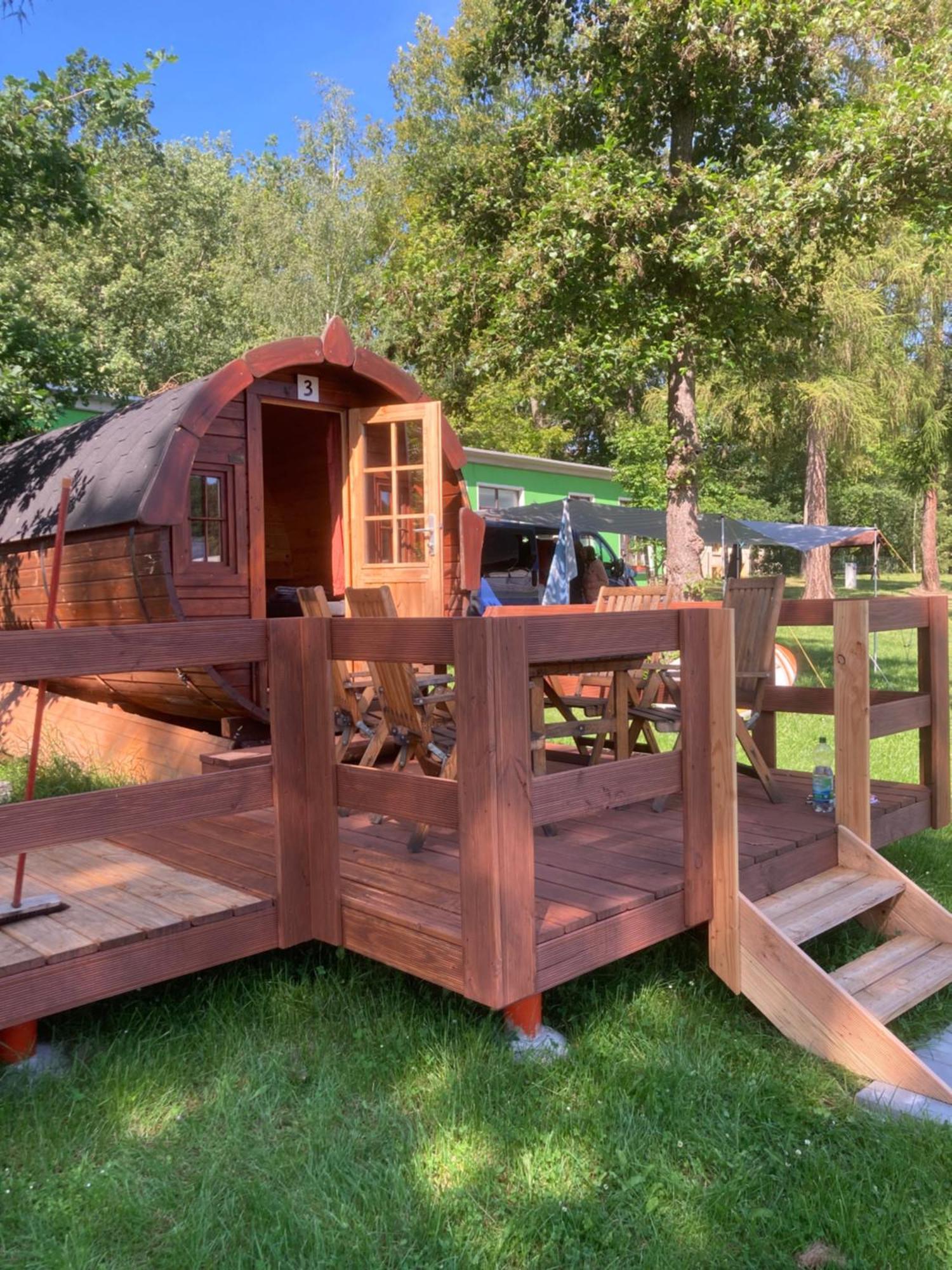 Campingfass Mit Panoramaterrasse Langenbernsdorf Exterior photo